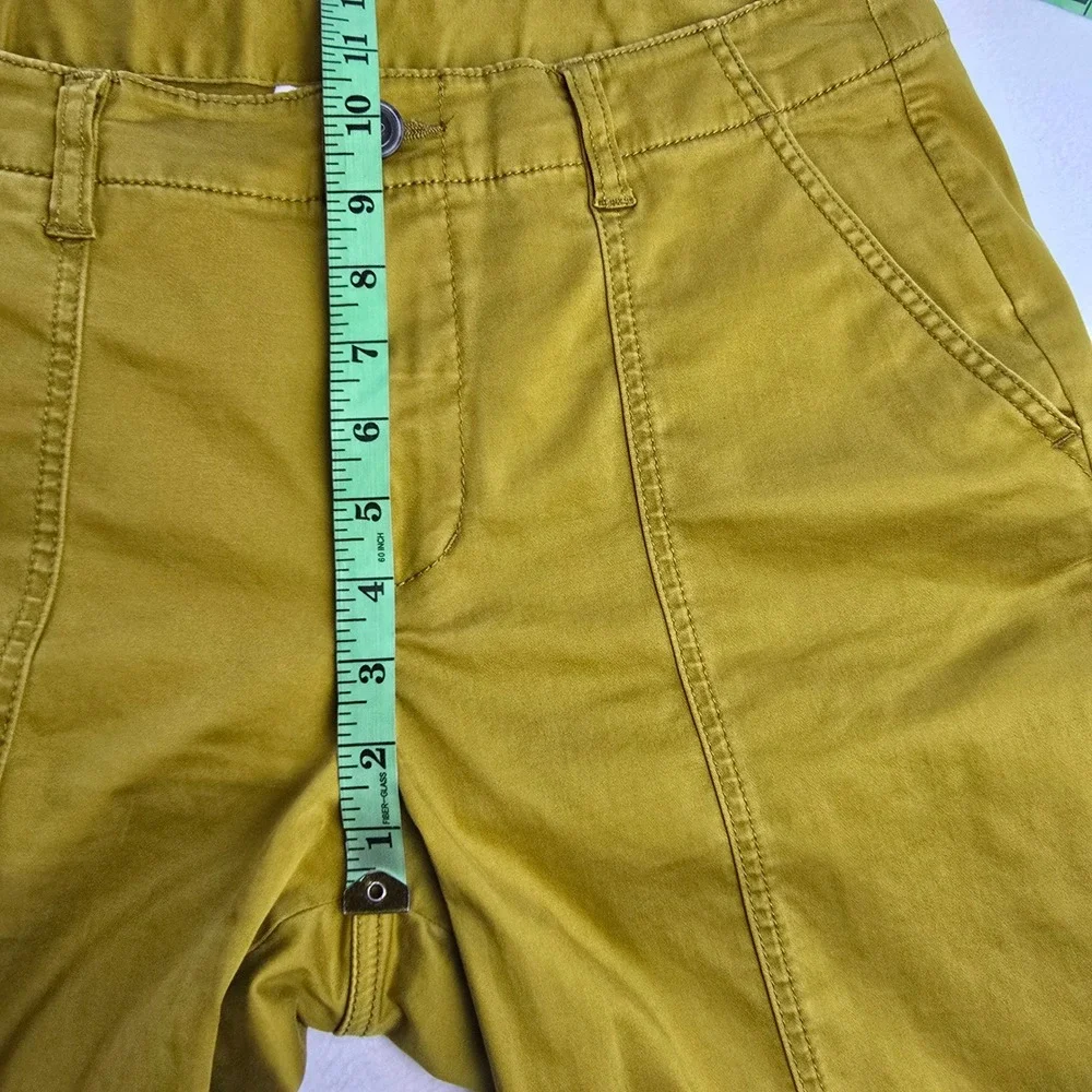 Cabi Mariner Jogger Pants‎ #5504 Mustard Yellow Slim Fit Snap Cuff Size 12